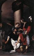 STROZZI, Bernardo St Augustine Washing the Feet of Christ  fg oil on canvas